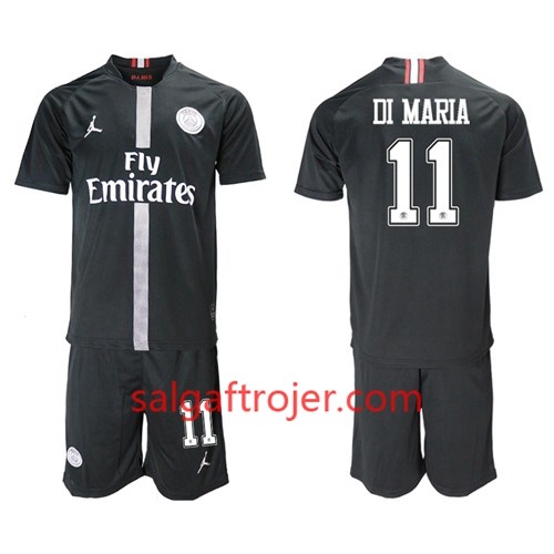 Paris Saint Germain Fodboldtrøjer Di Maria 11 Jodan Sort Børn 3. sæt 2018/19 Kort ærmer Paris Saint Germain Fodboldtrøjer Di Maria 11 Jodan Sort Børn 3. sæt 2018/19 Kort ærmer